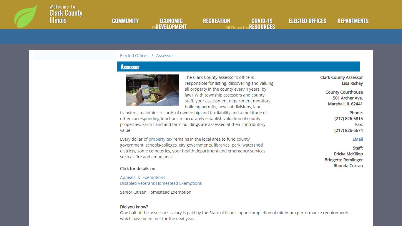 The Official Website of Clark County, IL - Assessor